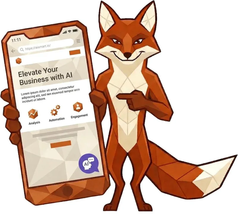 HeyMrFox AI webchat employee chatting with a new website visitor